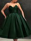 A Line Sweetheart Short Mini Satin Homecoming Dresses With Ruffles
