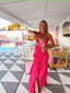 A Line Prom Dress V Neck Formal Prom Dresses