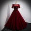A-Line Red Long Prom Dress