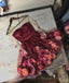 A-Line Short Floral Homecoming Dresses