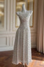 A Line Spaghetti Straps Polka Dots Lace Chiffon Prom Dress Formal Dress