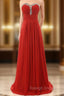 A Line Sweetheart Neck Chiffon Floor Length Bridesmaid Dresses