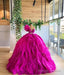 A Line Tulle Ball Gown Evening Dress Long Prom Dress
