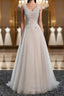 A Line V Neck Gray Floral Long Prom Dress V Neck Gray Long Floral Prom Bridesmaid Dress