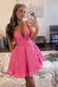 A Line V Neck Sequins Homecoming Dress