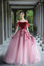A-Line Velvet Tulle Long Prom Dresses Lovely Lace Off The Shoulder Prom Dresses