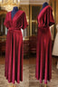 A-Line Velvet V-Neck Formal Dresses Long Bridesmaid Dress