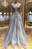 Backless Gray Lace Prom Dress Backless Gray Lace Prom Graduation Dress