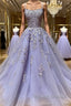 Backless Purple Lace Prom Dress Open Back Purple Lace Prom Dress