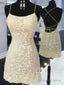 Backless Short Yellow Lace Prom Dress Short Open Back Lace Prom Homecoming Graduation Dress