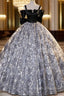 Ball Gown Black Satin Bow Quinceanera Dress