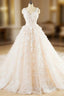 Ball Gown Ivory V-neck Backless Haute Couture Wedding Dresses