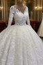 Ball Gowns Long Sleeve Lace Wedding Dress