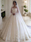 Ball Gowns Off-the-Shoulder Sweep Train Tulle Wedding Dresses