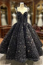 Ball Gowns Sequins Straps Short Litter Prom Dress