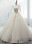Ball Gowns Sequins Tulle Sequins Backless With Beading Wedding Dresses Prom Dress