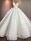 Ball-Gowns Spaghetti Straps Applique Floor Length Satin Wedding Dress