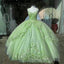 Ball Gown Sweet 16 Dresses Princess Quinceanera Dress Lace Appliques Sweet 15 Prom Ball Gowns