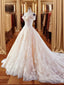Ball-Gowns Sweetheart Appliques Lace Court Train Lace Wedding Dress