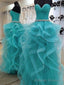Ball-Gowns Sweetheart Cascading Ruffles Floor Length Tulle Dress