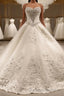 Ball Gown Sweetheart Cathedral Train Tulle Wedding Dresses With Sequin