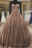 Ball Gown Sweetheart Corset Sparkle Dress