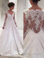 Ball Gowns V Neck Court Train Satin Wedding Dresses With Appliques Lace