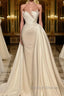 Beautiful Mermaid Wedding Gowns With Lace Long White Glitter Sleeveless