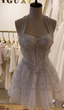 Beautiful Chiffon A-Line Mini Birthday Dresses White Homecoming Dresses