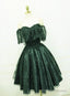Beautiful Lace Green Off Shoulder Knee Length Party Dress, Bridesmaid Dress