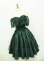 Beautiful Lace Green Off Shoulder Knee Length Prom Dresses Homecoming Dresses