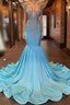 Beautiful Long Sleeveless Mermaid Prom Dress With Beading