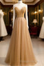 Beautiful Tulle Beaded Sweetheart Party Dress, A-Line Tulle Floor Length Prom Dress