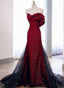Black And Red Sweetheart Mermaid Long Prom Dresses Black And Red Prom Dresses