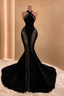 Black Halter Corset Mermaid Prom Dresses Prom Dresses