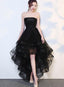 Black High Low Tulle And Applique Fashion Homecoming Dress Black Prom Dresses Tulle Prom Dresses