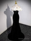 Black Off Shoulder Mermaid Long Prom Dresses Black Long Prom Dresses