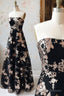 Black Sequin Lace Prom Dresses Long Black Prom Dresses