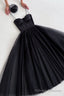 Black Spaghetti Tulle Short Prom Dress, Black Homecoming Prom Dress