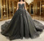 Black Strapless Dresses Sweetheart Tulle Quinceanera Dresses
