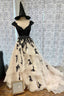 Black Sweetheart Tulle Lace Prom Dresses Long Black Lace Prom Dresses