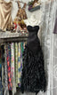 Black Temperament Sweetheart Neck Mermaid Satin Prom Dresses Birthday Dresses Prom Dresses