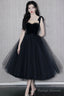 Black Tulle Short Prom Dress A-Line Homecoming Prom Dress
