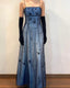 Blue/Grey Delicate Beaded Long Tulle Elegant Ball Gowns Prom Dresses Prom Birthday Prom Dresses Prom Dresses