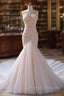 Bridal Gowns Custom Made Mermaid Champagne Beaded Wedding Dresses