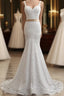 Brilliant Vintage White Mermaid Lace With Ribbons Wedding Dresses