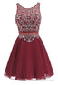 Burgundy Homecoming Dress,Short Dress,Graduation Party Dresses, Homecoming Dresses For Teens