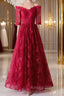 Burgundy sweetheart lace long prom Dresses burgundy Prom Dresses