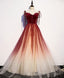 Burgundy Sweetheart Tulle Long Prom Dress Burgundy Prom Dress