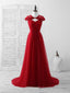 Burgundy Tulle Lace Long Prom Dress Burgundy Prom Dress